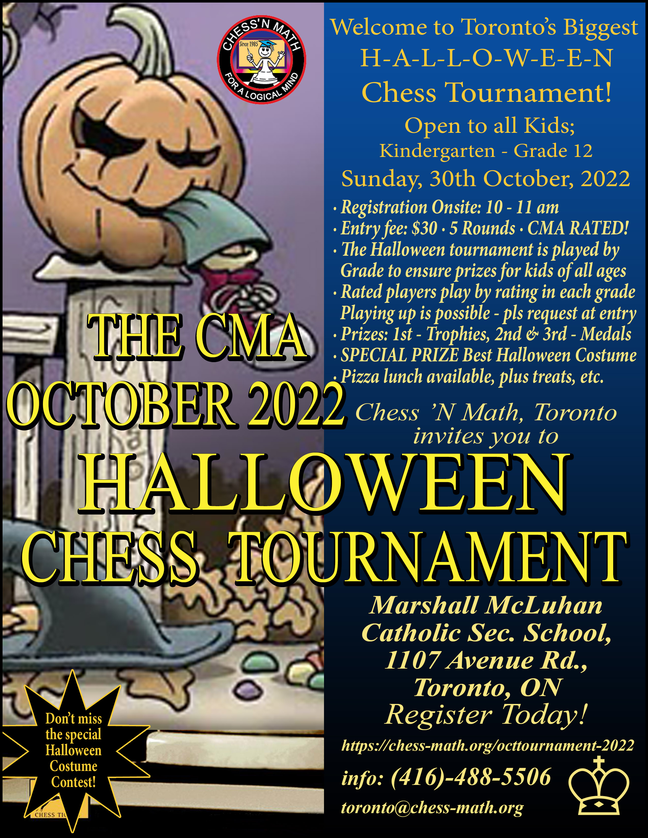 Halloween Chess Tournament Poster